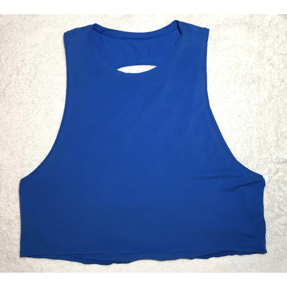 Lululemon Cut Out Back Crop Tank - Wild Blubell - Sz M